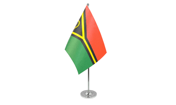 Vanuatu Satin Table Flag